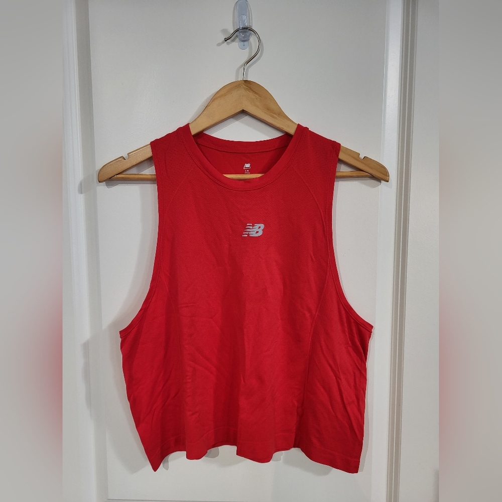 New Balance Red Sleeveless Tank Top